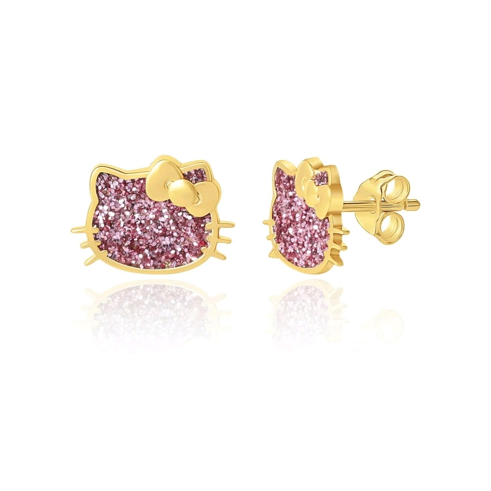 Hello Kitty Rose Crystal Stud Earrings